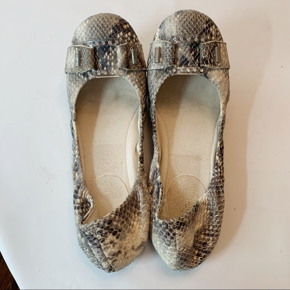 Stuart Weitzman Lucid Python Embossed Flats 9 - image 2